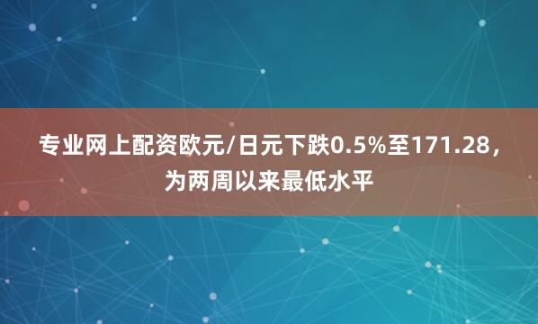 专业网上配资欧元/日元下跌0.5%至171.28，为两周以来最低水平